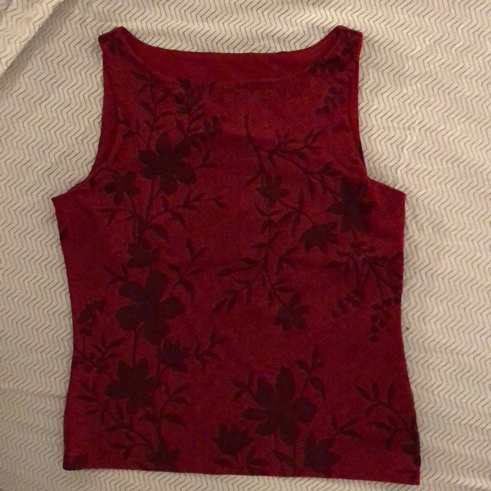 Floral fitted tank